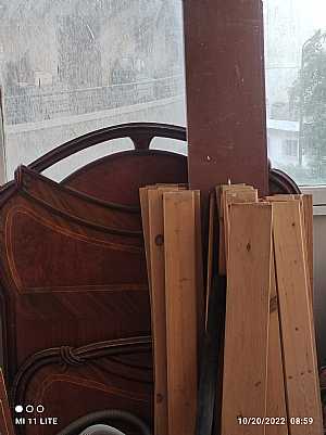 صورة الاعلان: سرير خشب زان أصلي بالمولا عرض ١٢٠ م x ٢ م